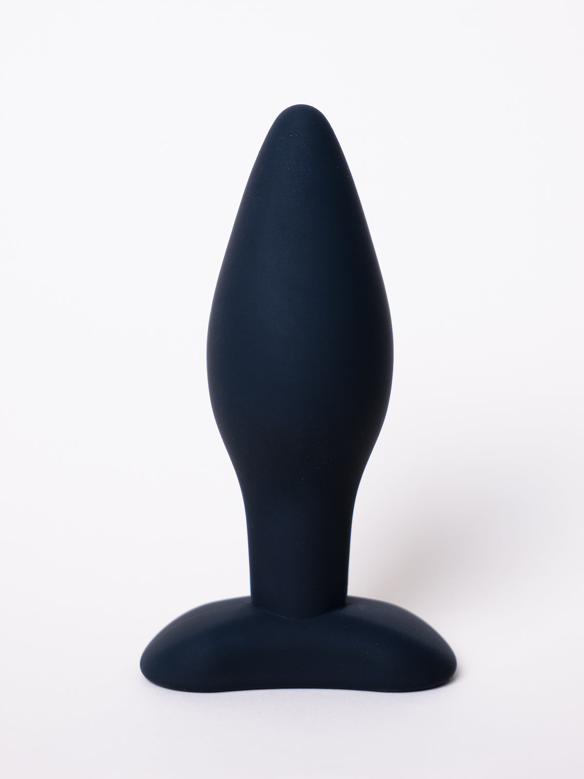 Plug anal negro de silicona con base amplia
