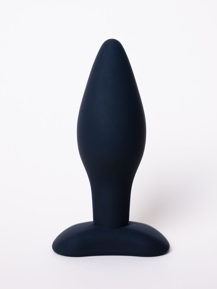 Plug anal negro de silicona con base amplia