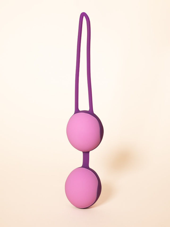 Pelvic Play II, esferas duales lila de silicona médica"