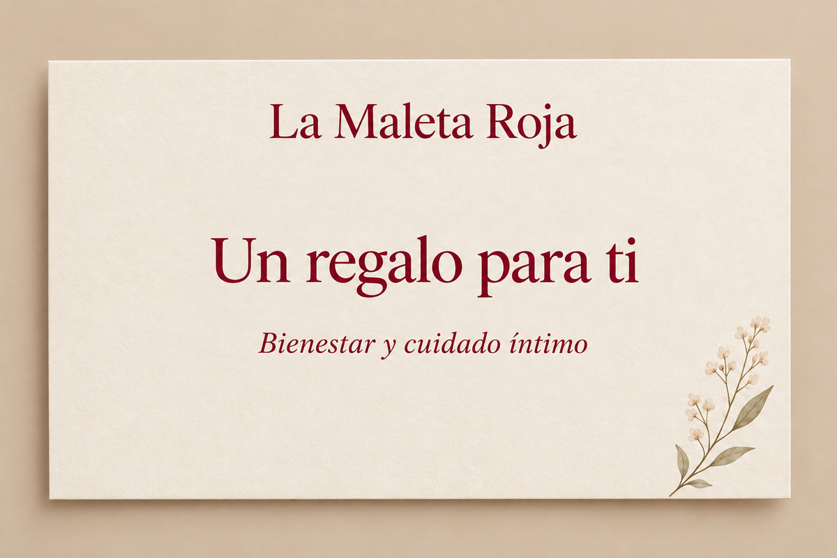 Tarjeta regalo La Maleta Roja con encuadre más cercano