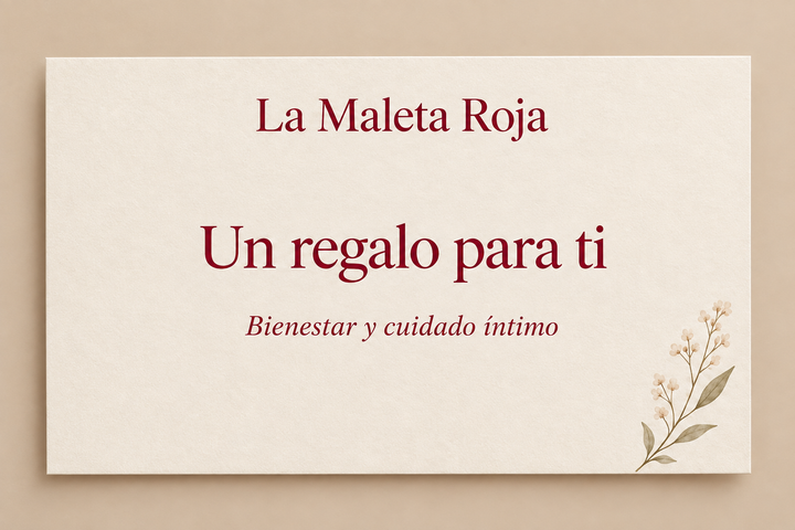 Tarjeta regalo La Maleta Roja con encuadre más cercano